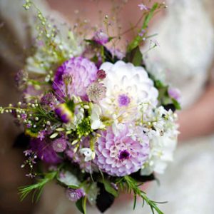 Dahlia bridal bouquet