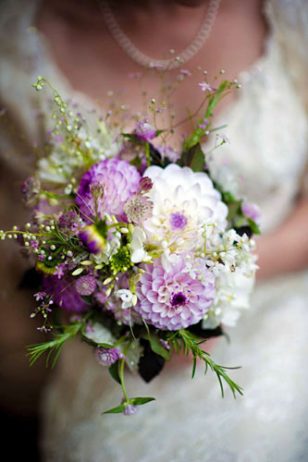 Dahlia bridal bouquet