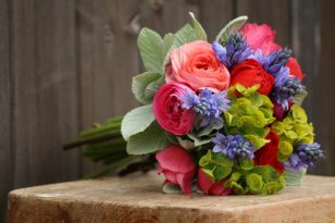 Spring arrangement with Spanish bluebell