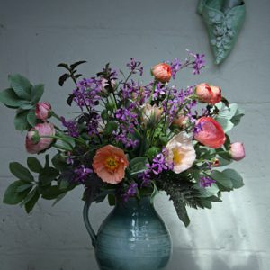 Spring arrangement in flower studio