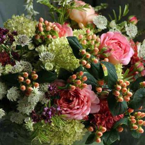 Abundant Autumn arrangement with berries