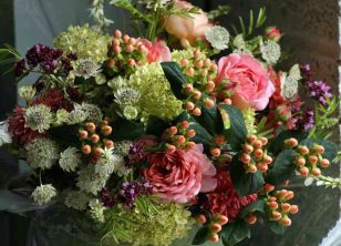 Abundant Autumn arrangement with berries