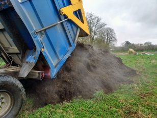 Commercial green waste being delivered